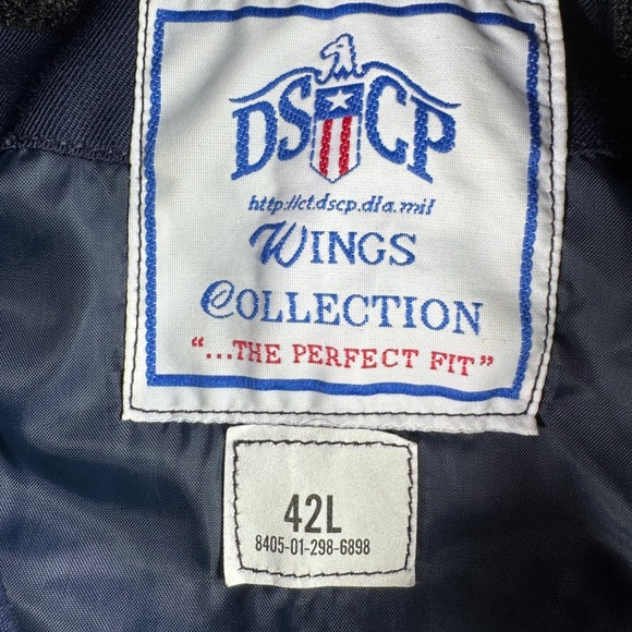 Vintage DSCP Wings Collection Bomber Jacket Men 42L Wool Air Force Pilot - Picture 6 of 9